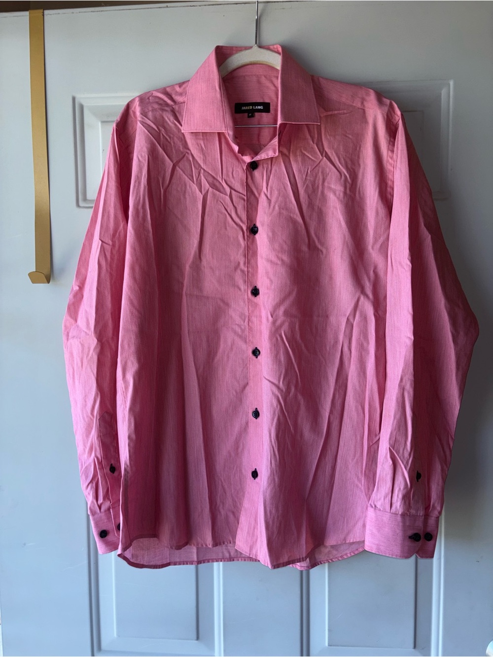 Jared Lang red/pink button down shirt size M